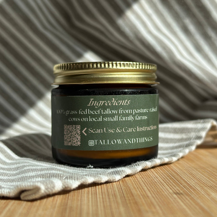 100% Pure &amp; Grassfed, Naked, Tallow Face Moisturizer (2oz)